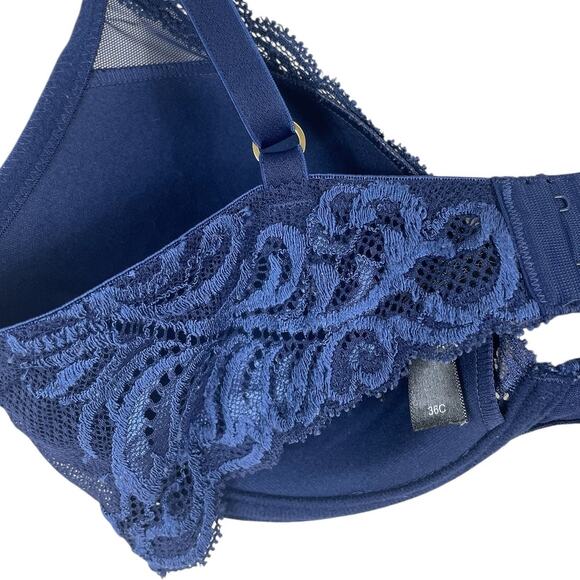 Natori Feathers Plunge T-Shirt Bra 730023 Midnight Size 36C - Picture 8 of 14